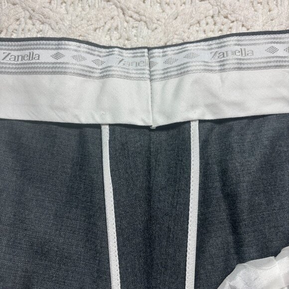 Zanella Nordstrom Gray 100% Wool Dress Pants Slacks 44x32 Duncan Trousers Italy - Picture 7 of 8